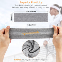 DiyJibb diadema elástica blanca para yoga, transpirable y suave