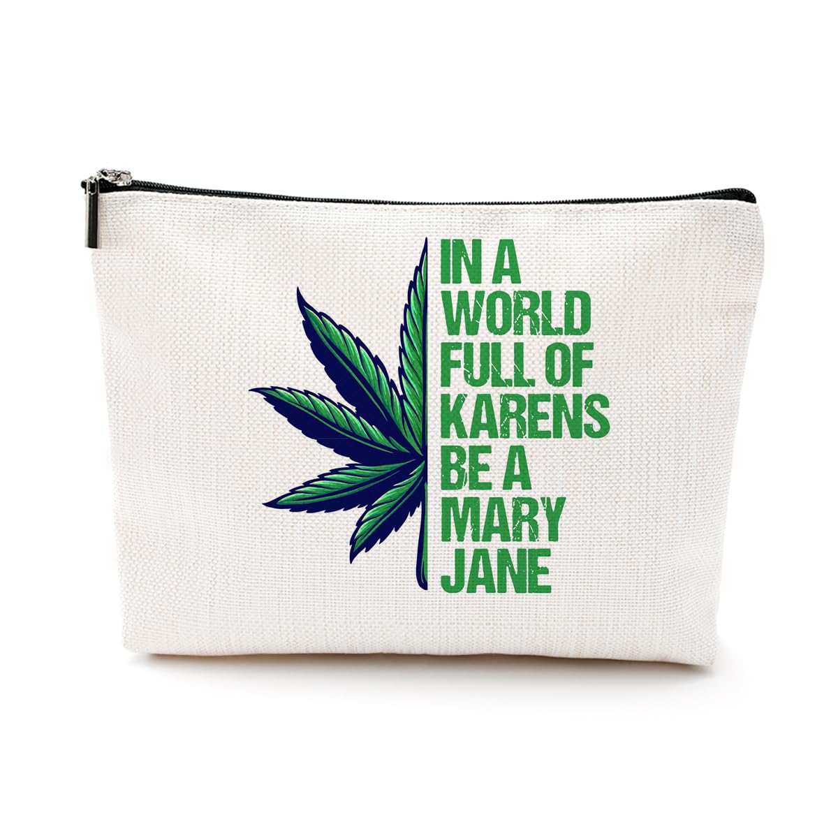 DJHUNG bolso de maquillaje con hoja de marihuana, ideal para organización diaria