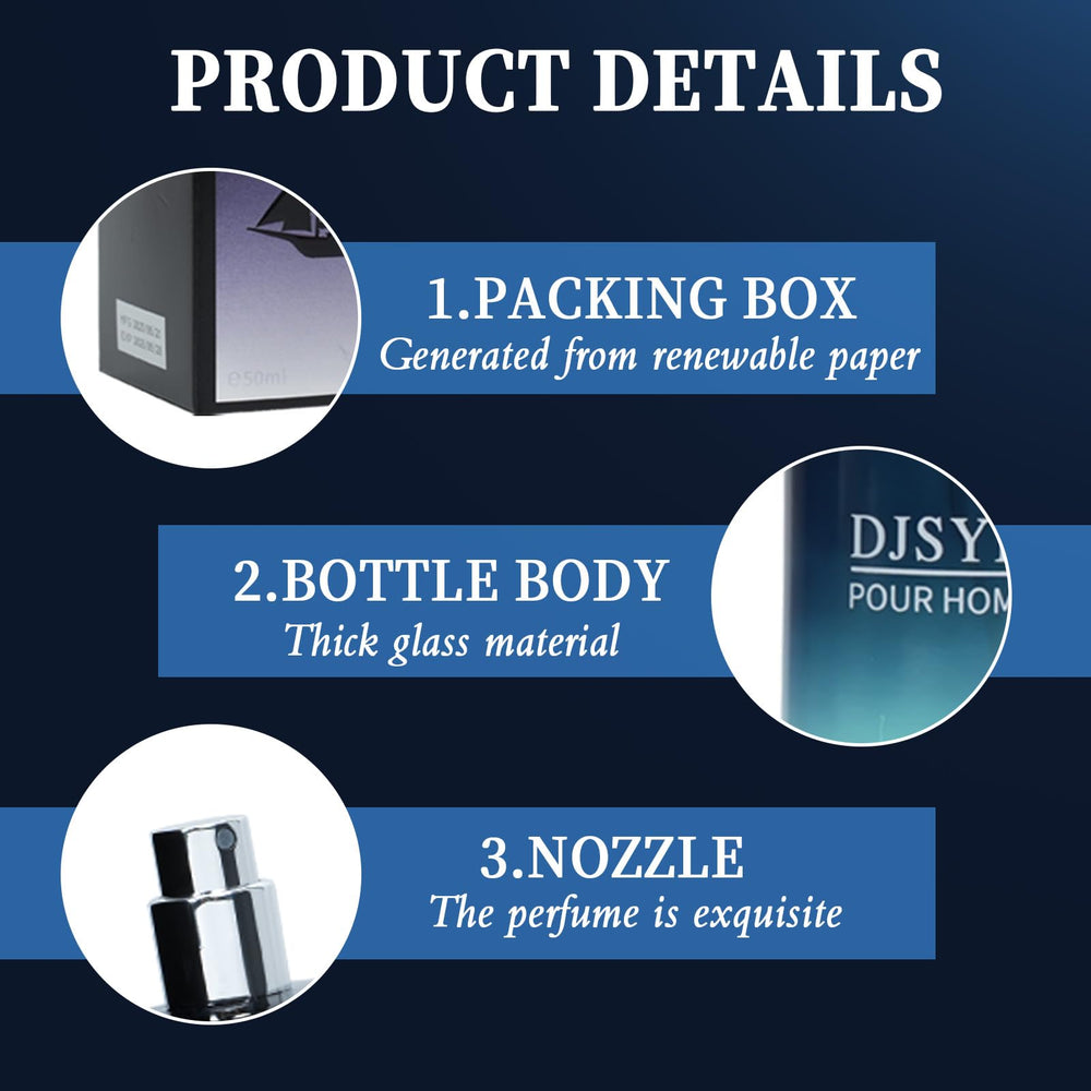 DJSYIM colonia para hombre, diseño portátil para llevar.
