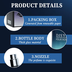 DJSYIM colonia para hombre, diseño portátil para llevar.