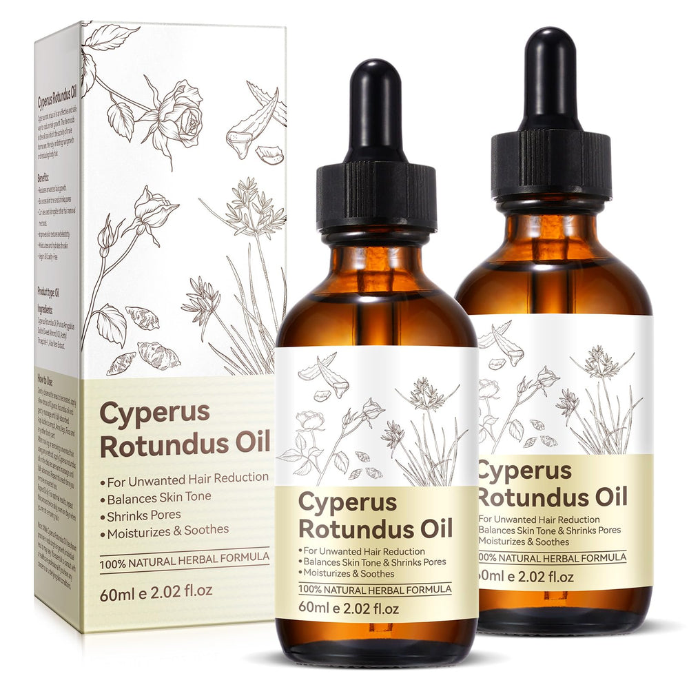 DLOMFVFQ: aceite cyperus-rotundus en botella; presentación de dos botellas para cuidado diario