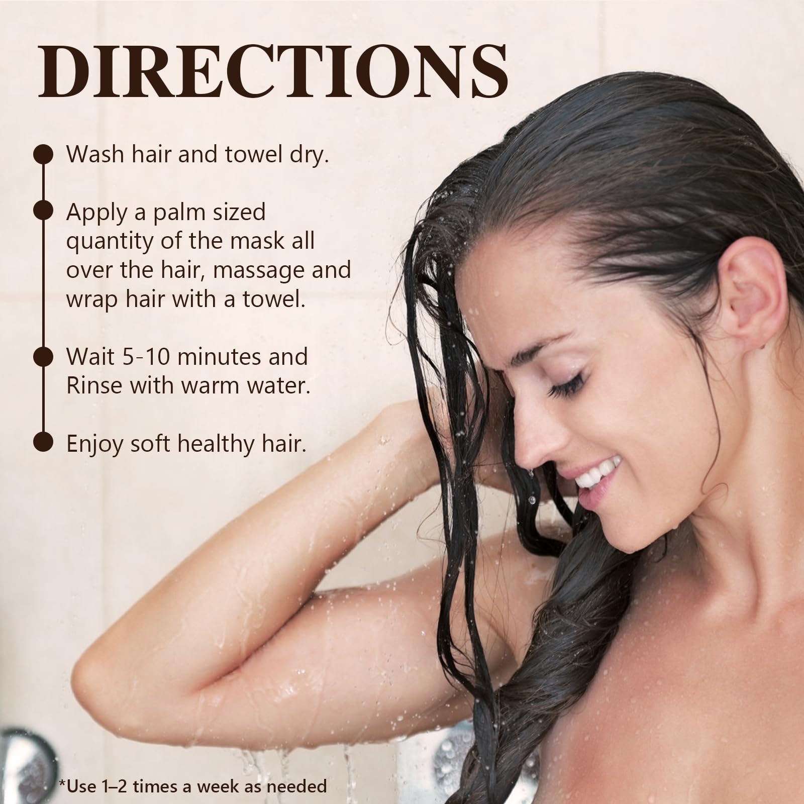 Aplicación de la mascarilla en cabello mojado facilita distribución uniforme