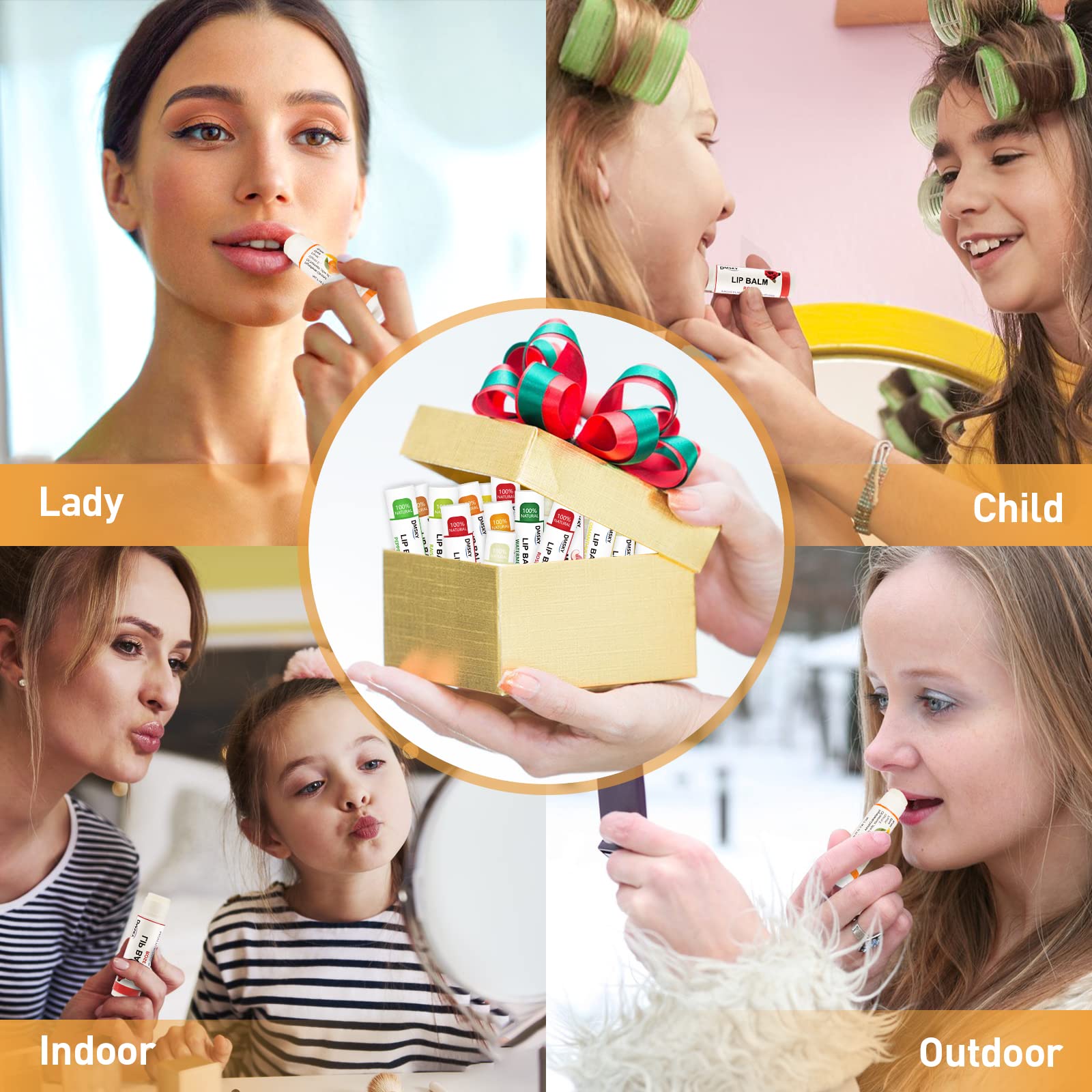 Lot de 36 baumes-lèvres, pratique pour tester les parfums.