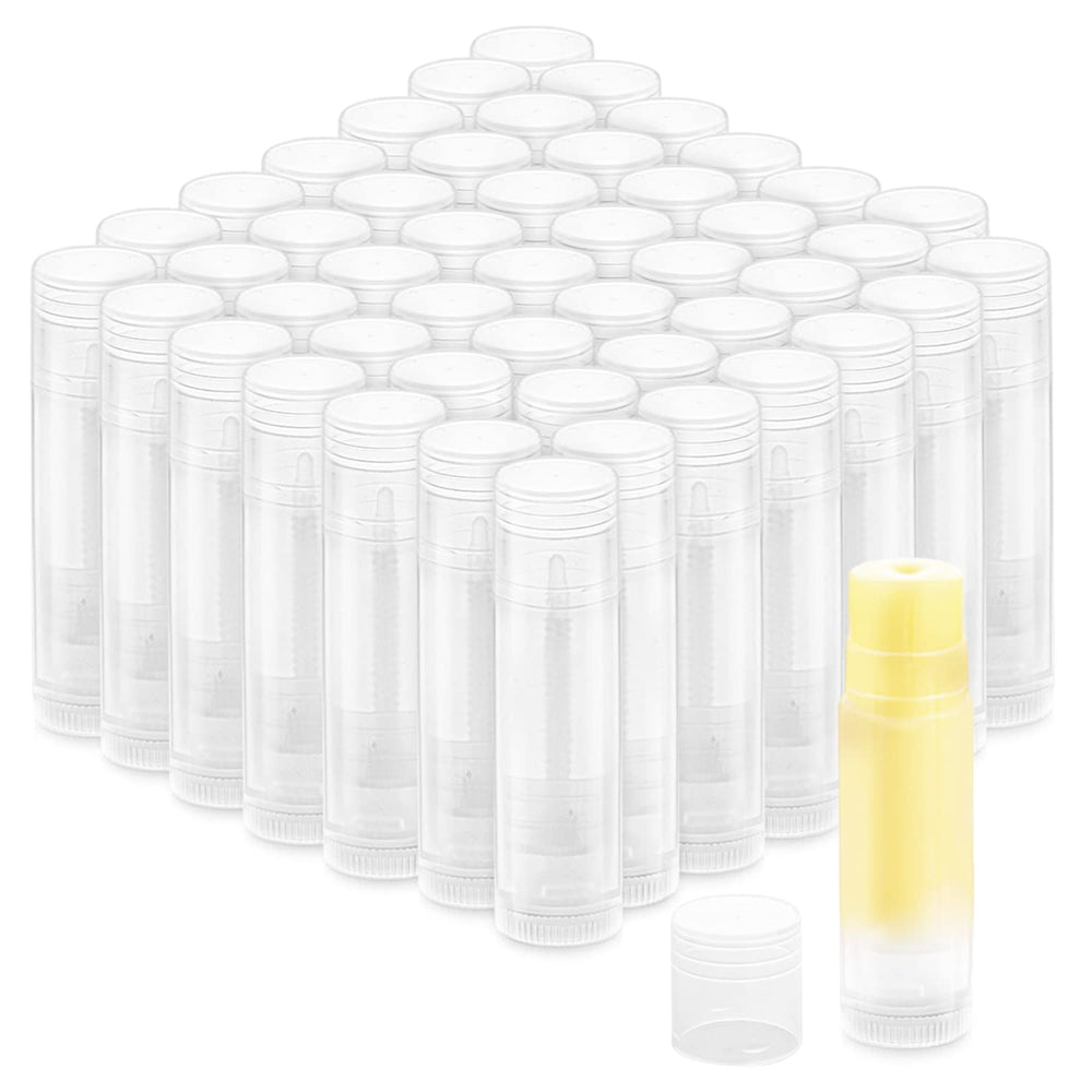 DMuuuDM tubos giratorios transparentes para bálsamo labial, ideales para rellenar y llevar a cualquier viaje.