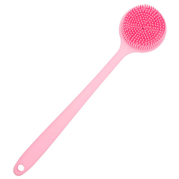 DNC limpiador de espalda de silicona rosa, facilita limpieza suave de torso