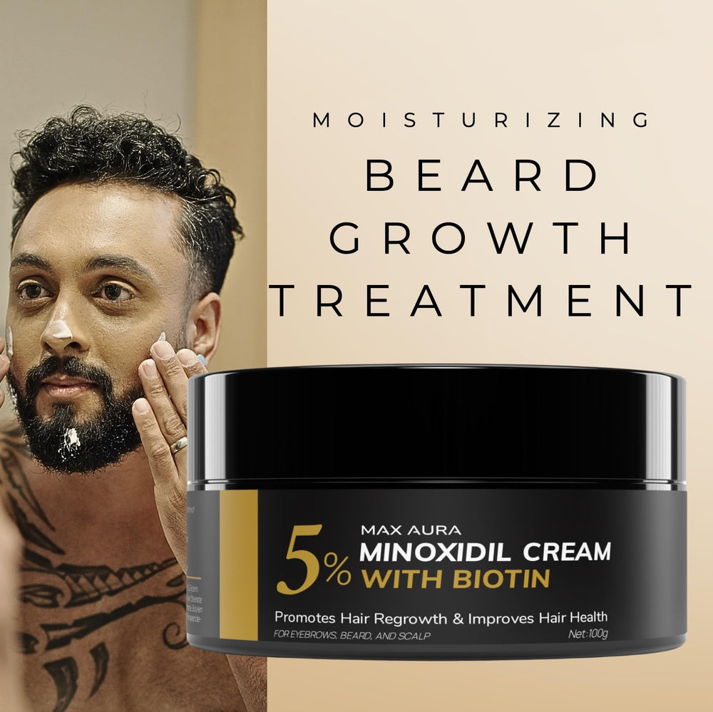 DNKTNK MAX AURA crema minoxidil 5% biotina, resultados visibles con uso constante.