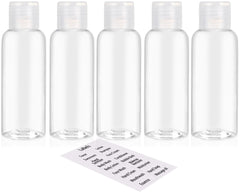 DNSEN botellas de viaje transparentes 3-4oz para llevar cosméticos sin fugas.
