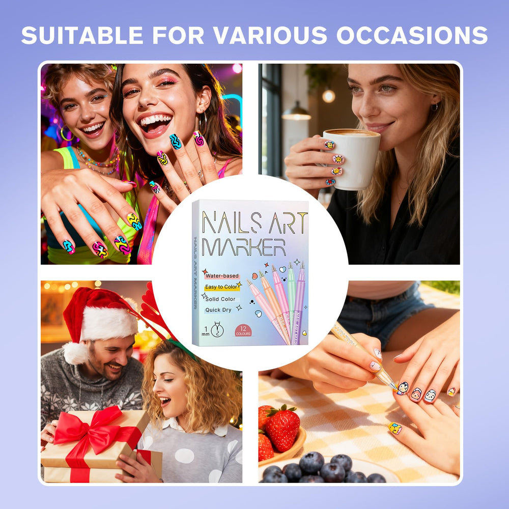 DOAIBAKS bolígrafos para arte de uñas, kit versátil para proyectos en papel y más
