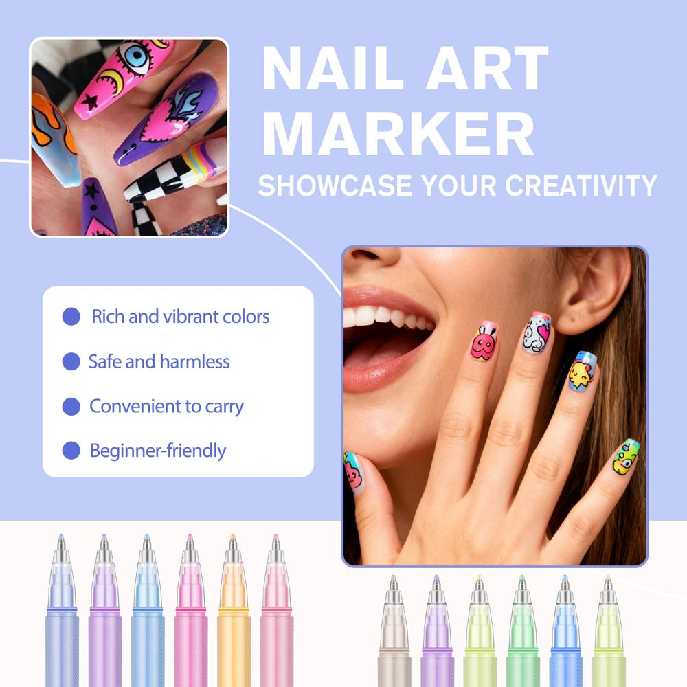 DOAIBAKS bolígrafos para arte de uñas, ideales para uñas naturales, gel y acrílicos