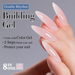 Doble Ritmo extensión de uñas con acabado brillante
