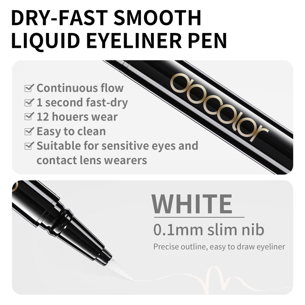 Docolor delineador con punta precisa para líneas delgadas y definidas.