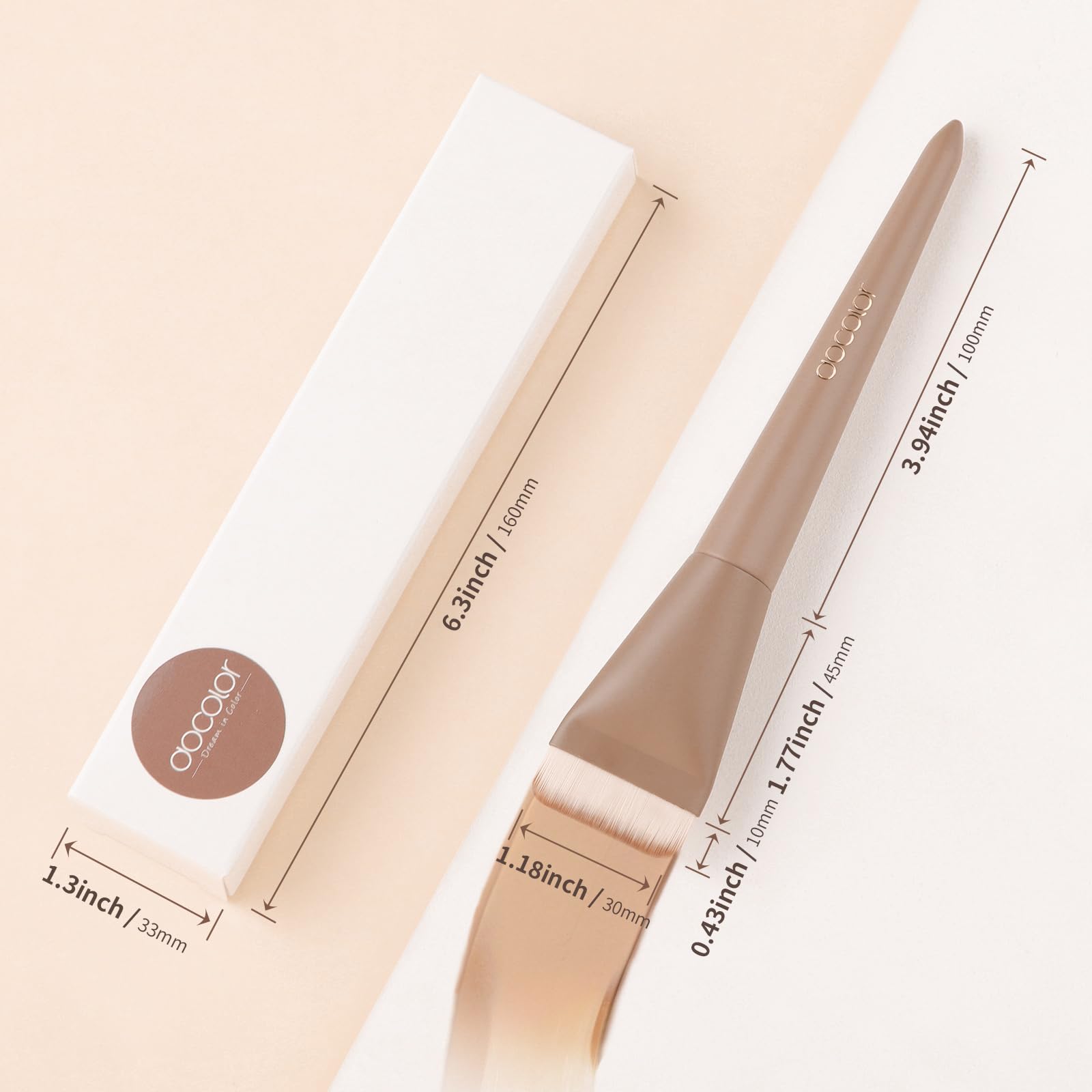 docolor brocha plana coberturas ultra finas, capa ligera y natural