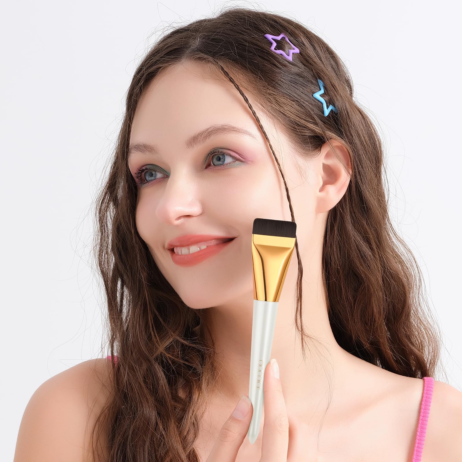 Brocha docolor como regalo de maquillaje, presentación atractiva.
