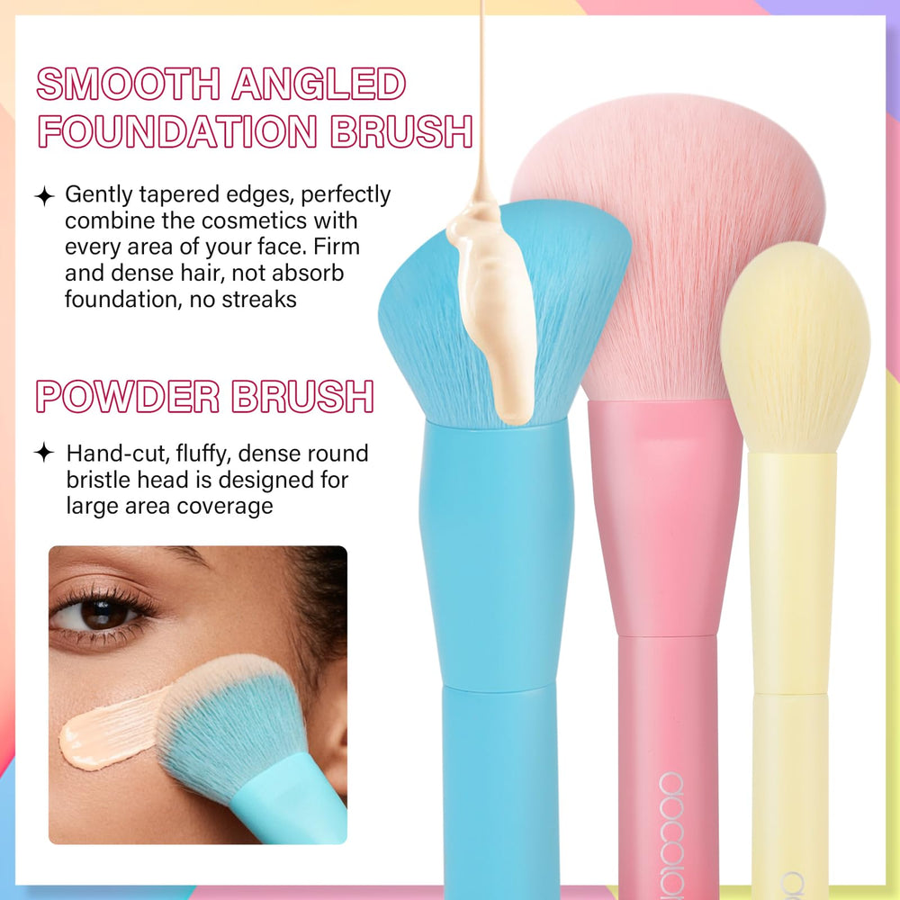 Brocha de sombra docolor para pigmentos aplicados con precisión