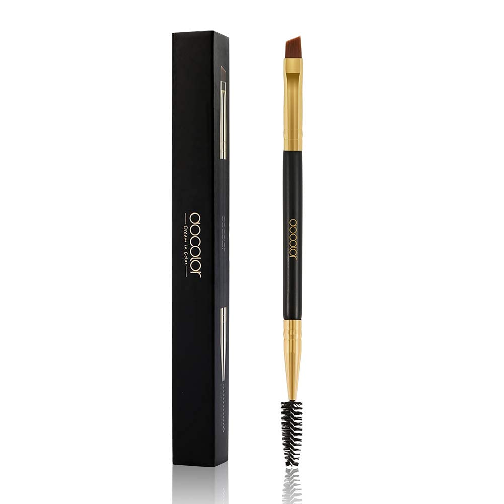Docolor cejas duo: cepillo angular negro para definir cejas con precisión