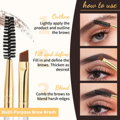Docolor cepillo angular para cejas, precisión controlada para delinear