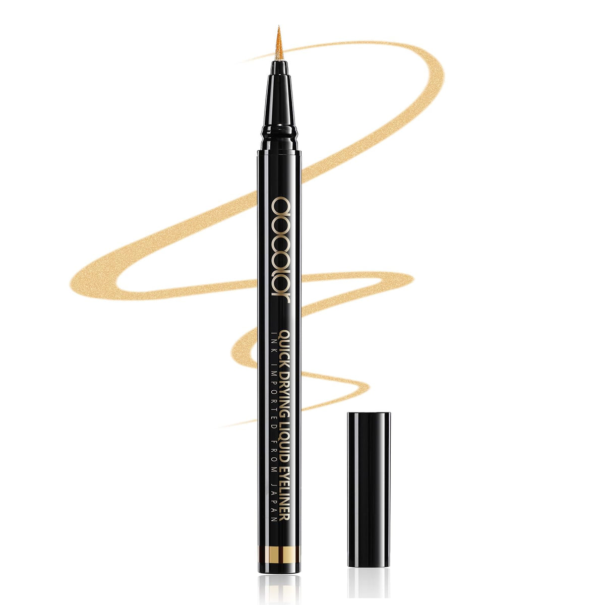 Docolor delineador líquido con punta ultrafina para trazos precisos en ojos.