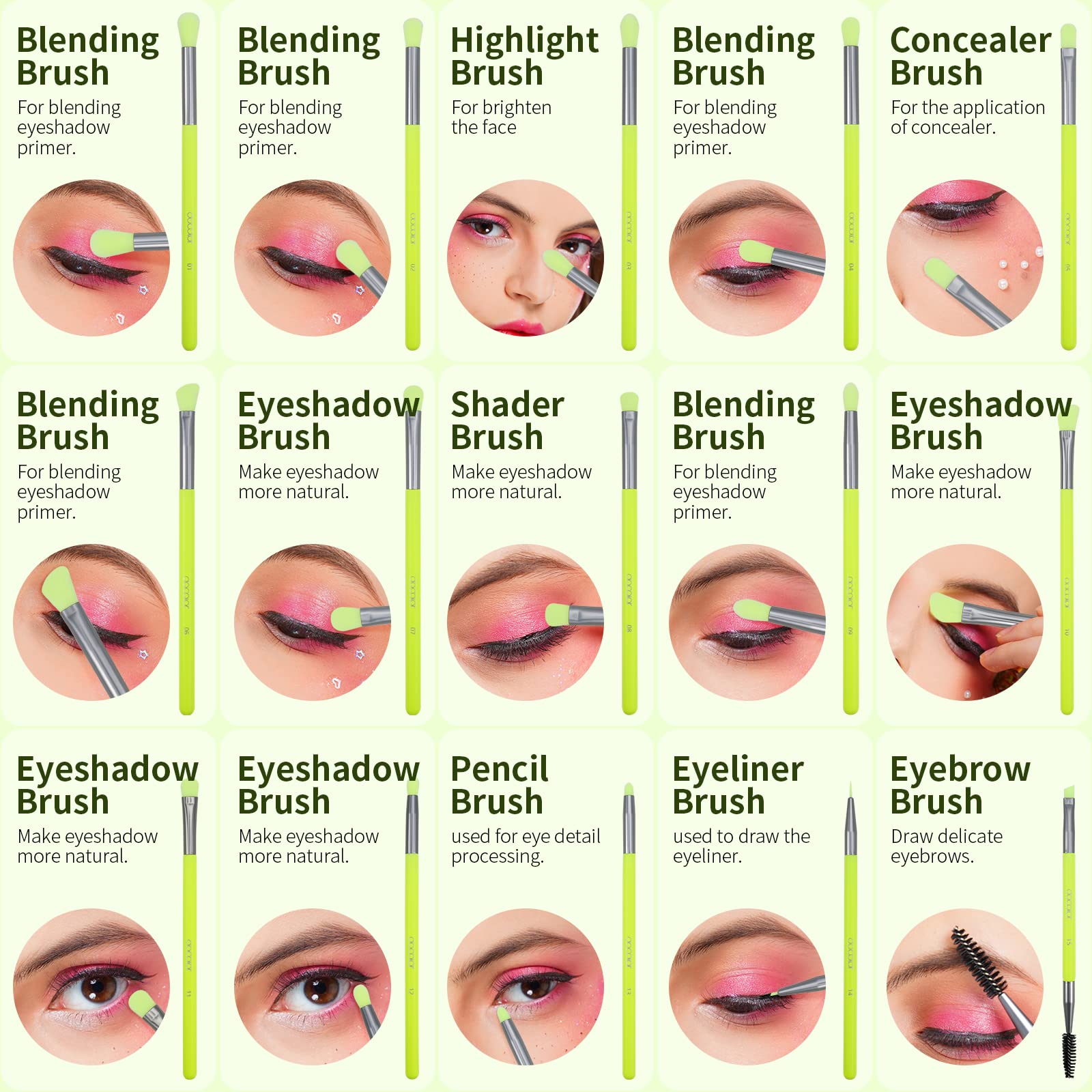 Pincel delineador de ojos Docolor para trazos nítidos