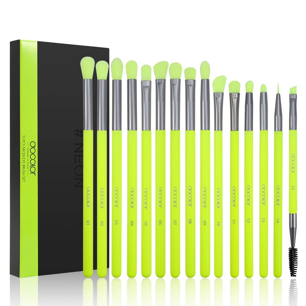 Set de pinceles Docolor para ojos con 15 piezas para looks precisos