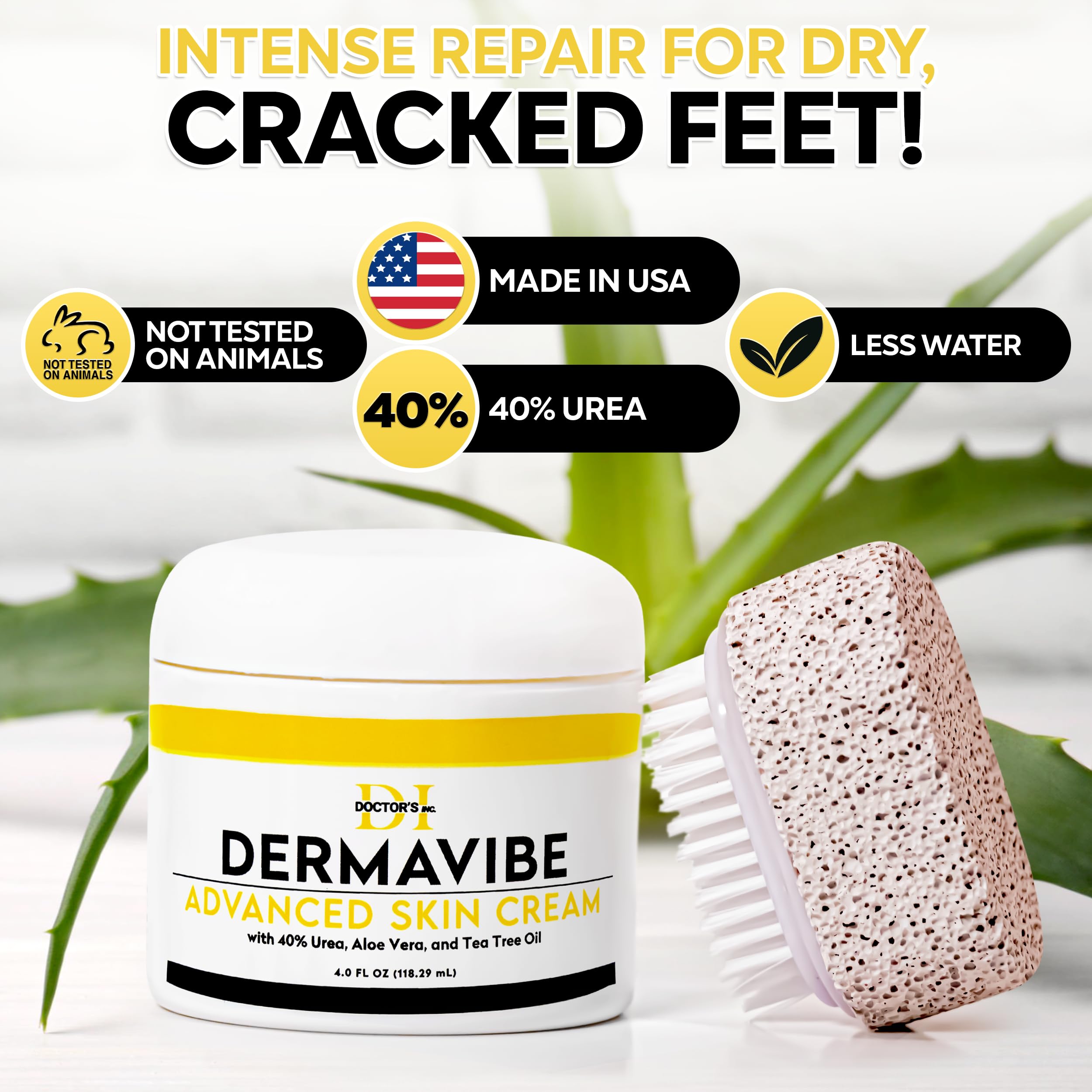 DOCTOR'S INC. Dermavibe aloe vera y camomila para pies hidratados