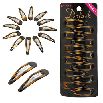 Dofash pinza epoxi tortie 5 cm, detalle superior para sujetar mechones con suavidad.