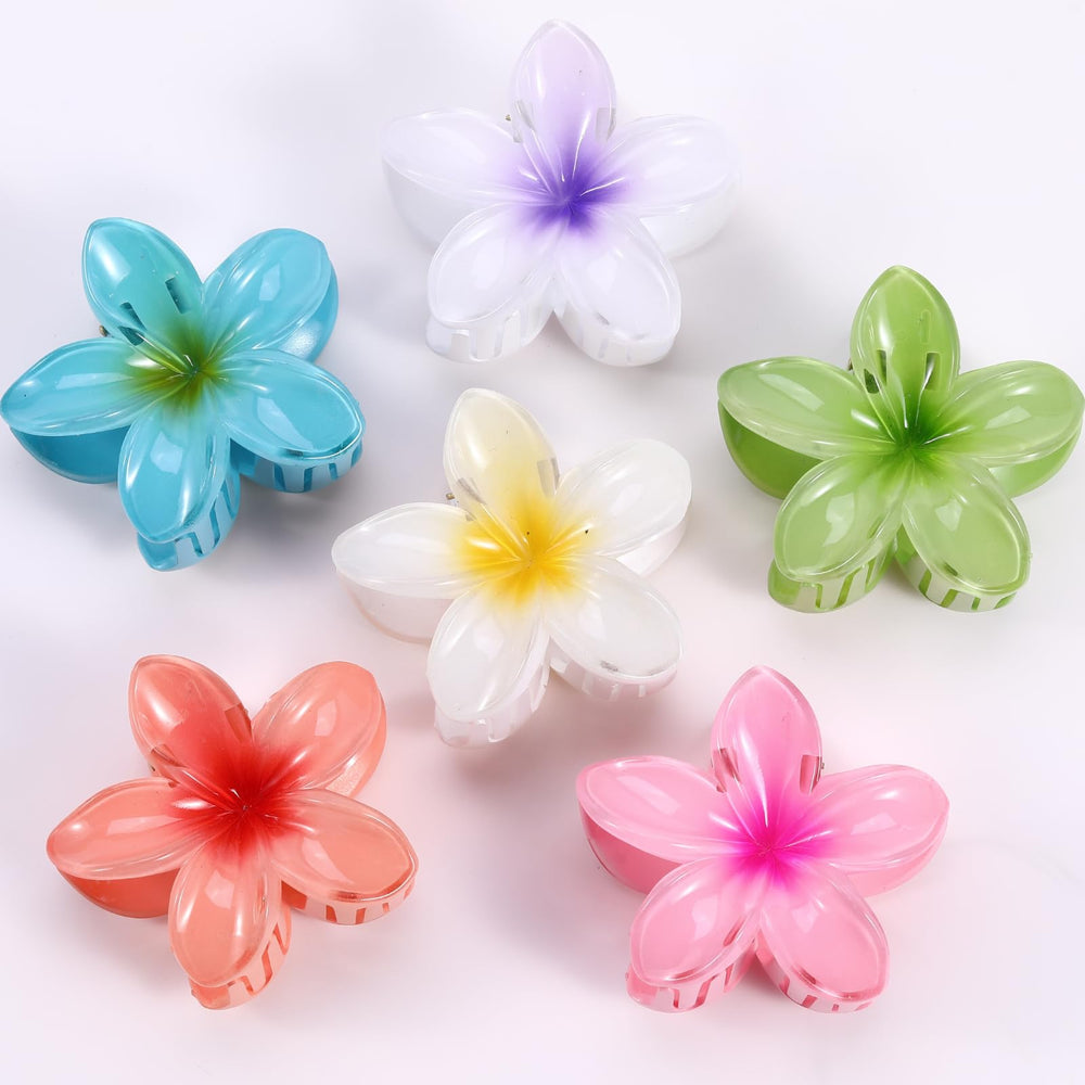 DOGODE pinzas flor hawaiana naranja opción divertida para coletas y moños