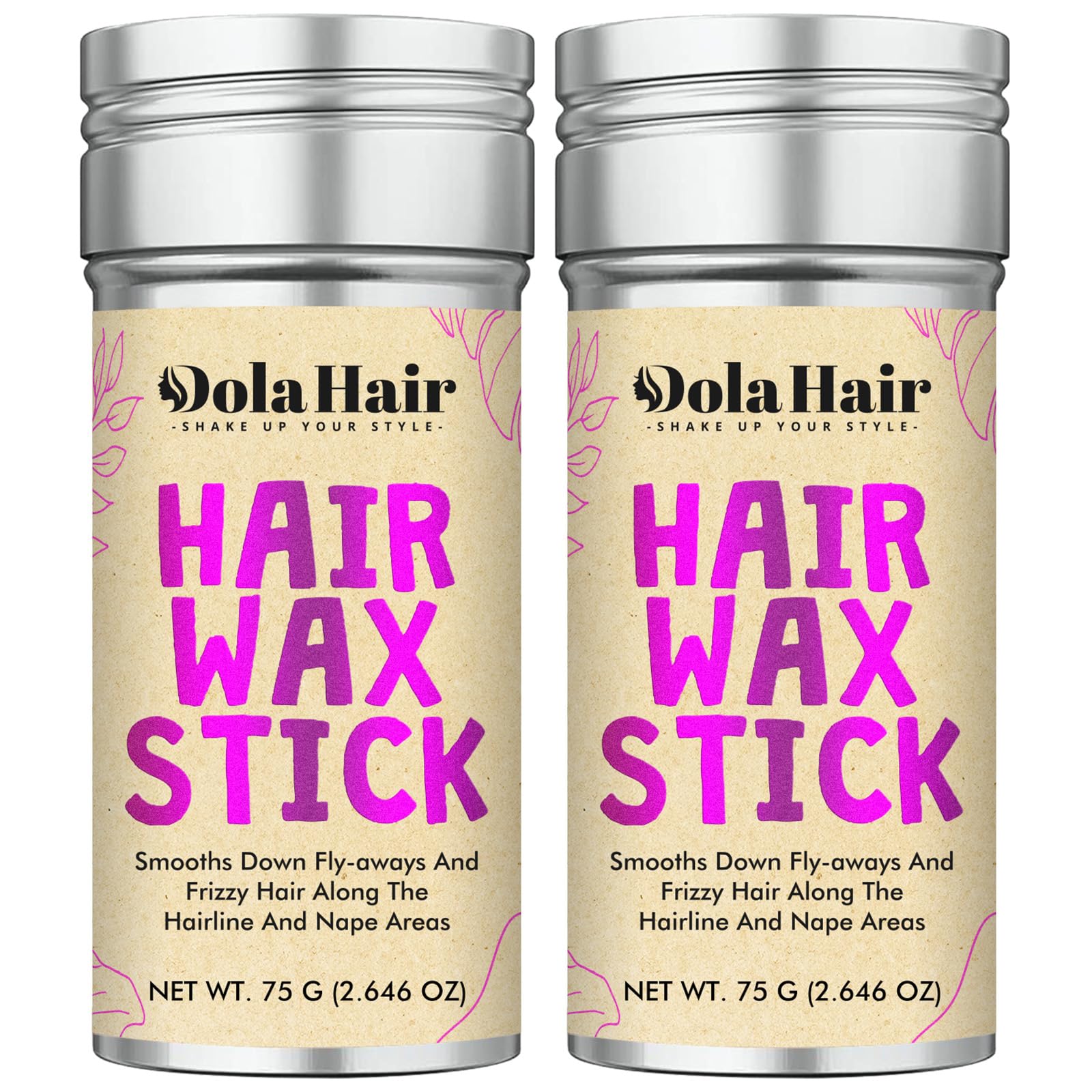 Dolahair barra de cera para cabello, aplicación directa para controlar cabellos sueltos.