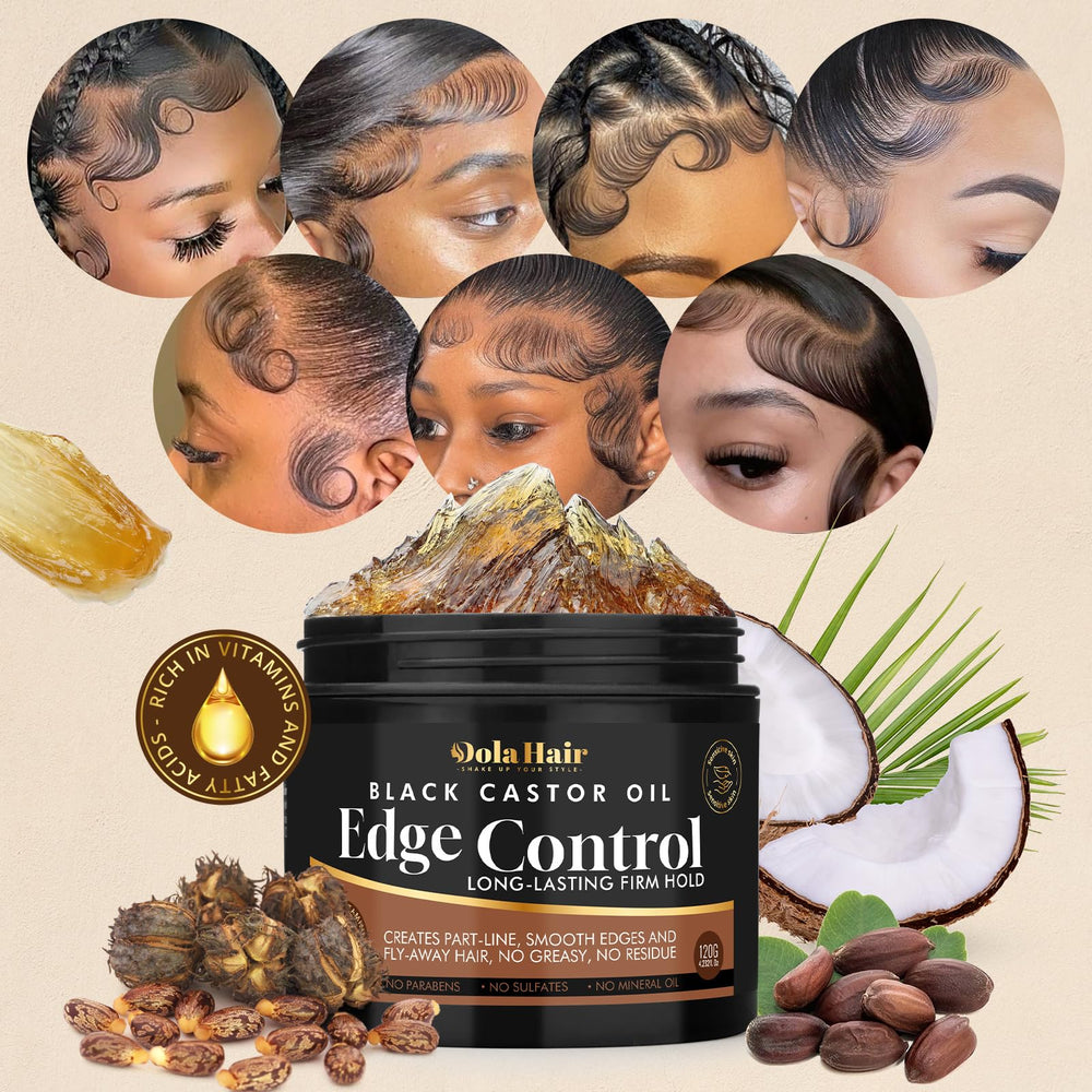 Dolahair Edge Control on 4C hair for a smooth finish.