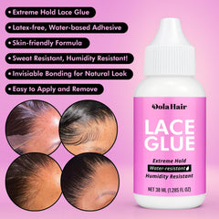 Dolahair adhesivo para encaje de pelucas, aplicación en capas.
