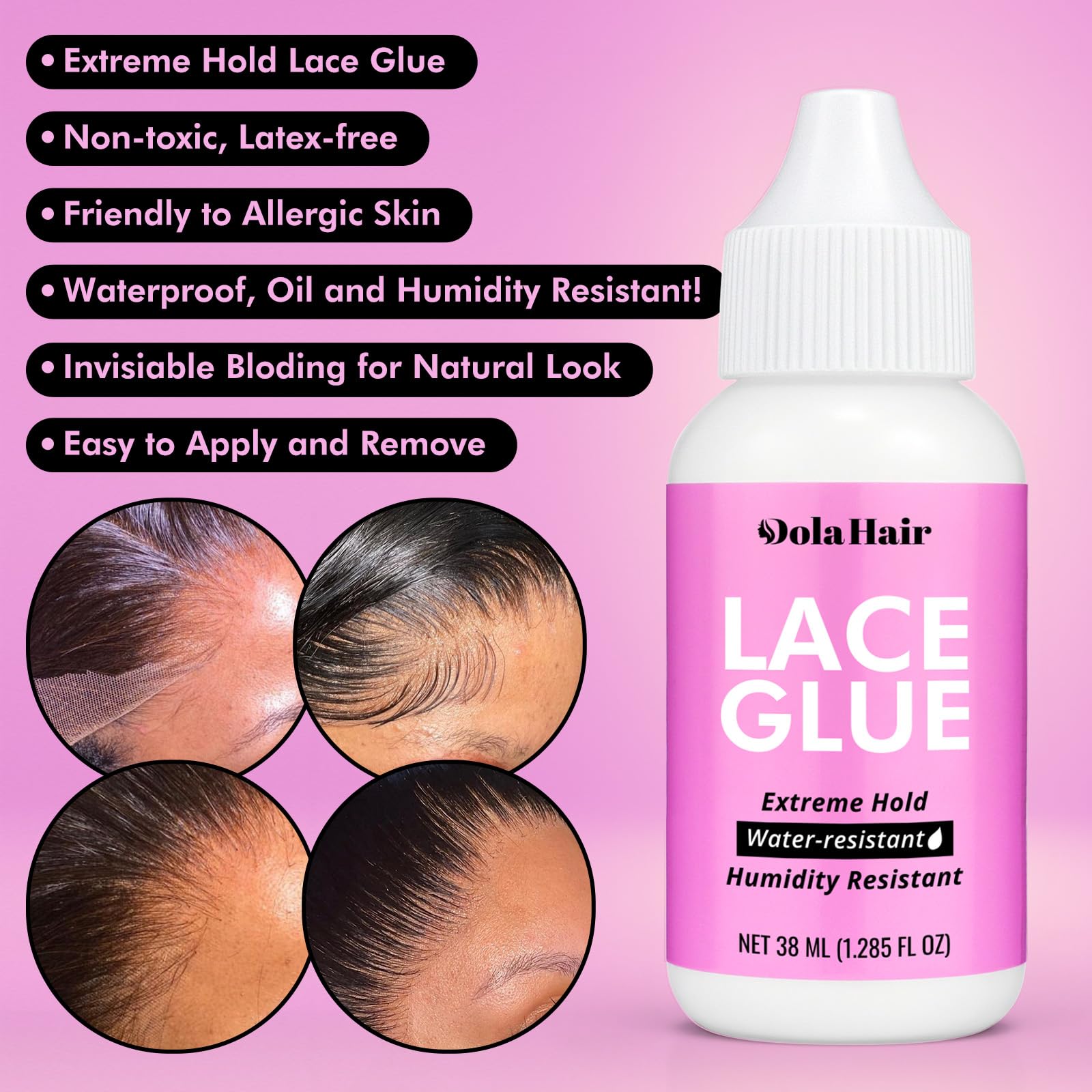 Dolahair adhesivo para encaje: prueba de parche previa para evitar irritación