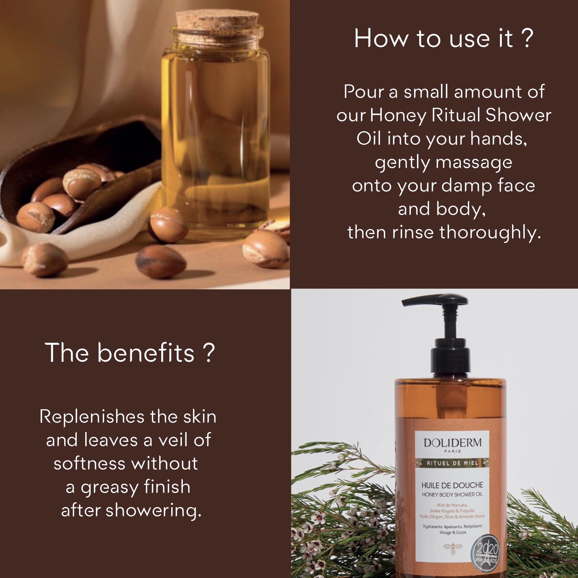 Doliderm Rituel de Miel: envase no graso ideal para uso diario.