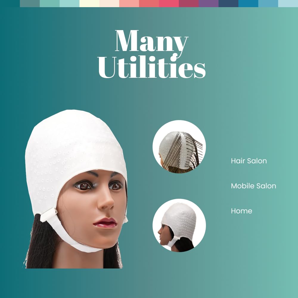 DOMPEL gorro compatible con blanqueadores y tintes para mayor versatilidad.