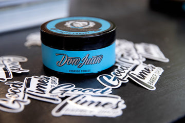 Don Juan Hybrido Pomade lavado fácil con agua para cabello limpio.