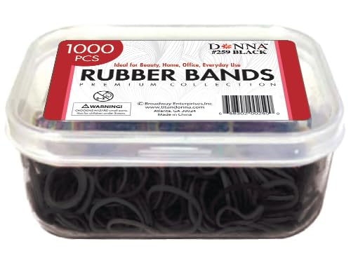 Donna bandas negras para cabello: 1000 piezas con sujeción duradera para peinados.