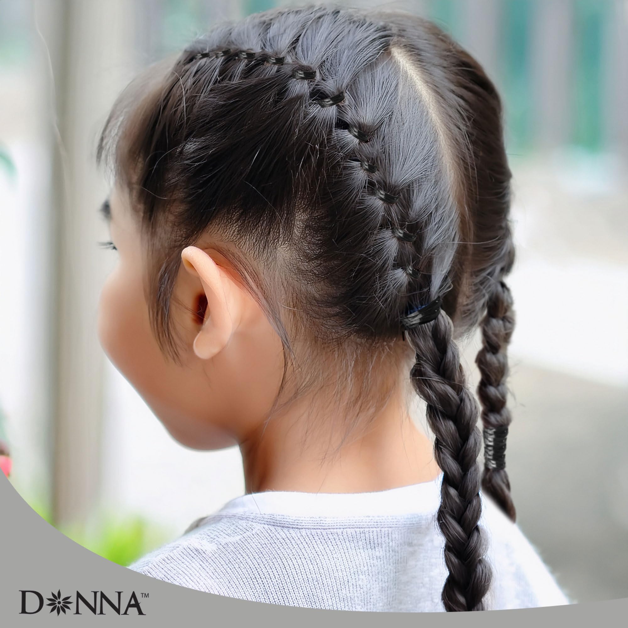 Donna accesorio versátil para trenzas y coletas: ideal para niños y adultos.