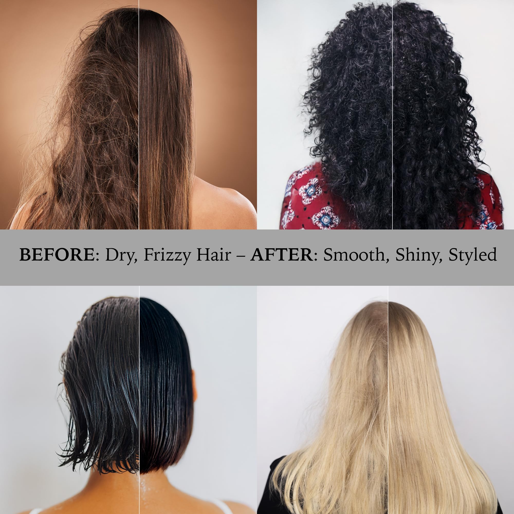 Donna cepillo doble cara, funciona en cabello liso, ondulado y rizado.