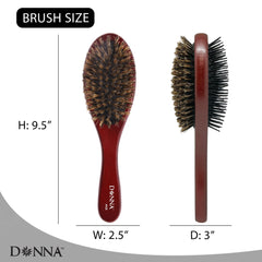 Donna cepillo doble cara, lado desenredante con pines duraderos para preparación.