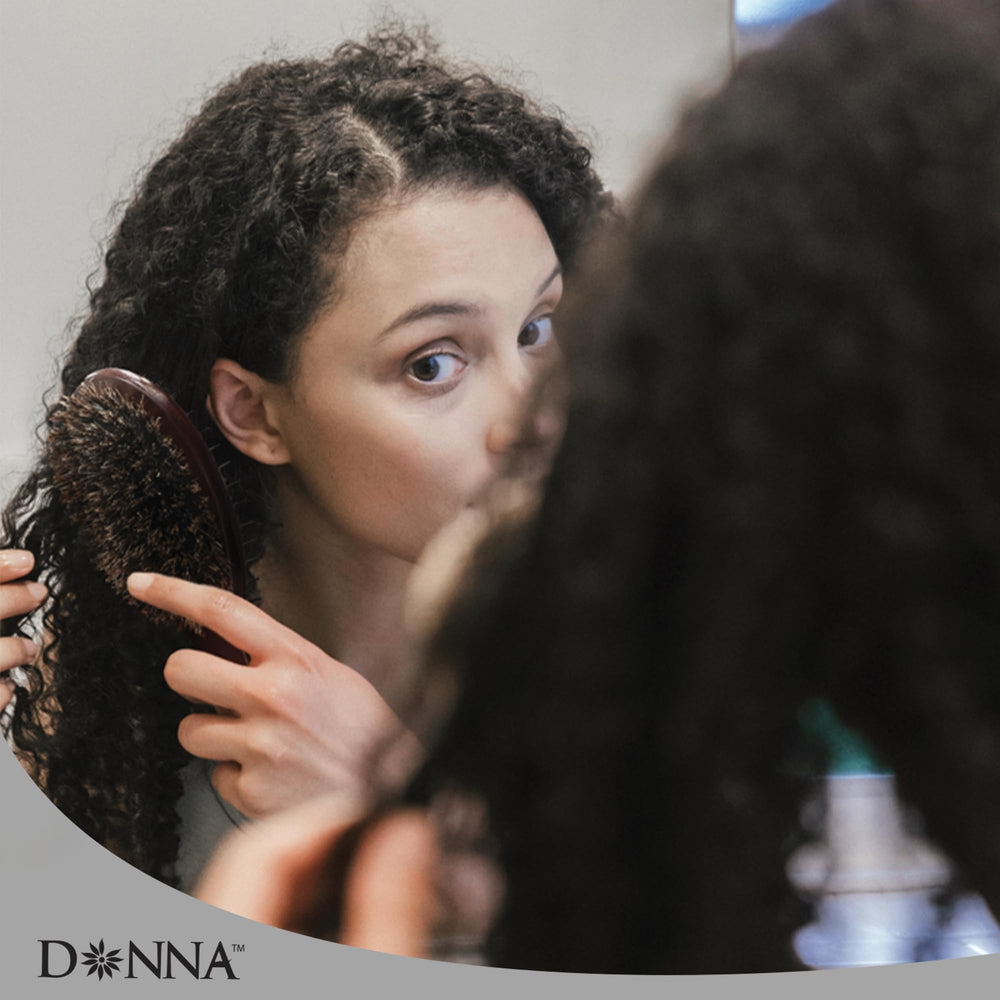Donna cepillo doble cara, apto para cabello mojado y desenredado con suavidad.