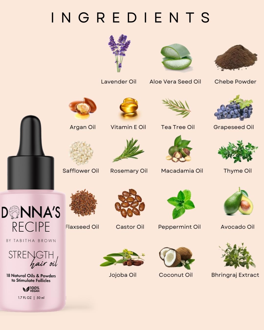 Donna's Recipe by Tabitha Brown uso para todo tipo de cabello, mejora el manejo.