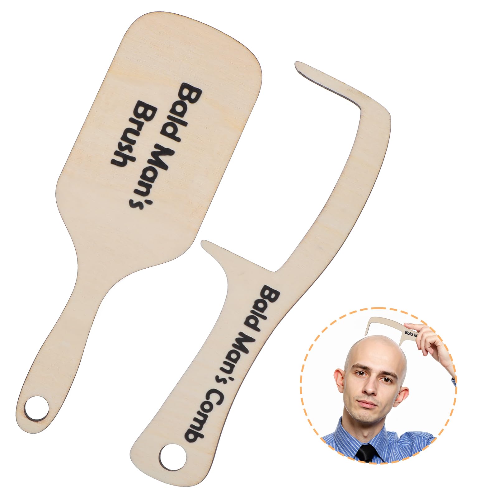 DOPENSPI peine sin dientes de madera, ideal para bromas en fiestas