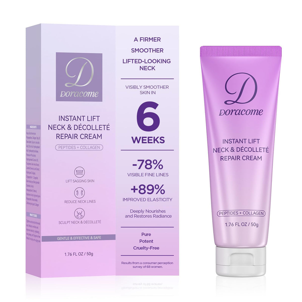 Doracome crema reafirmante cuello retinol mejora firmeza diaria sin grasa