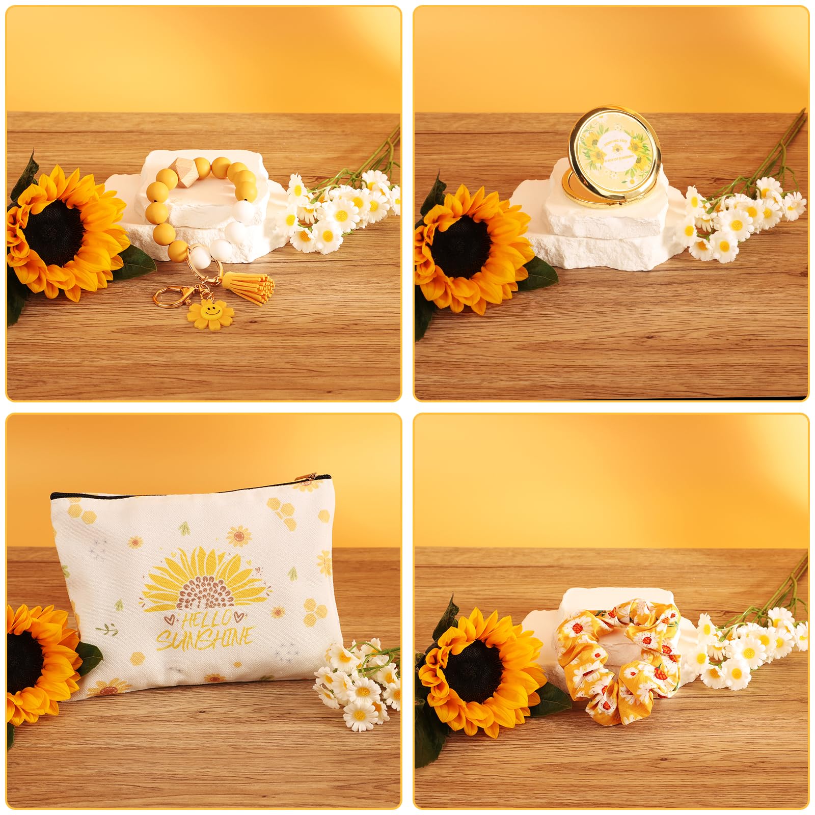 DORBOKER pulseras girasol, detalle alegre para el look.
