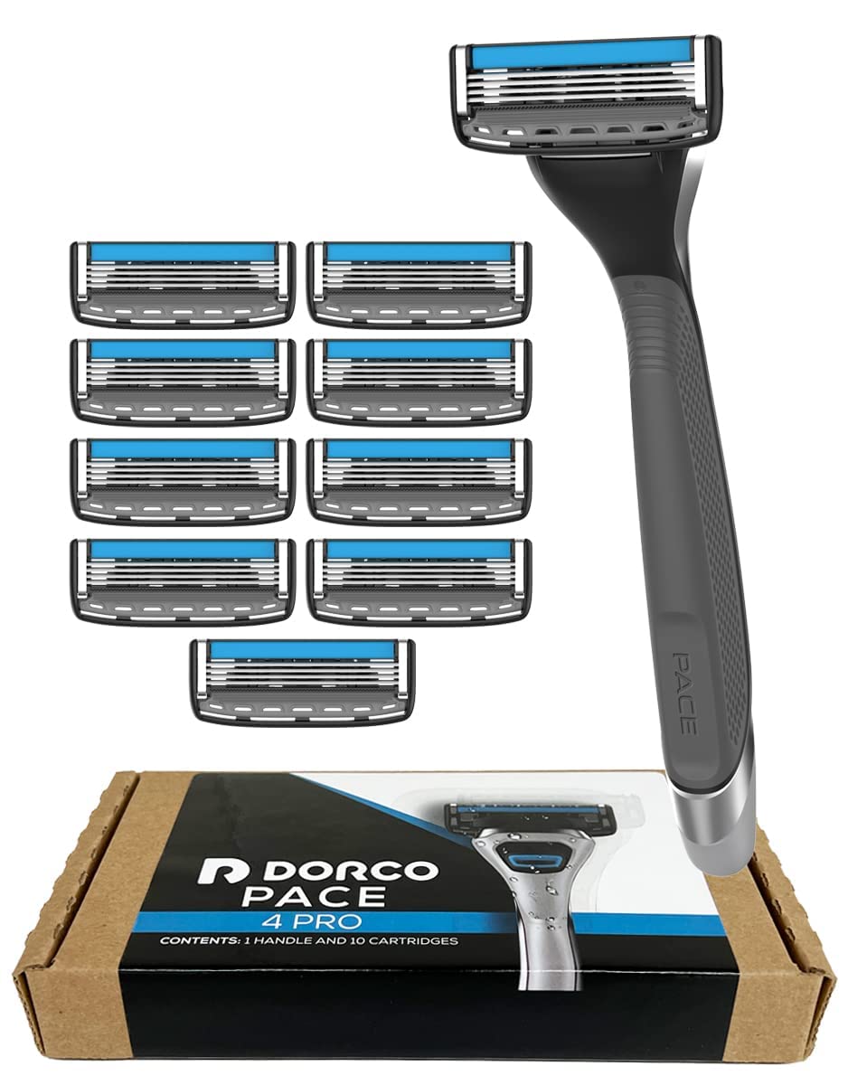 Dorco Pace 4 Pro: mango ergonómico para un afeitado suave y cómodo.