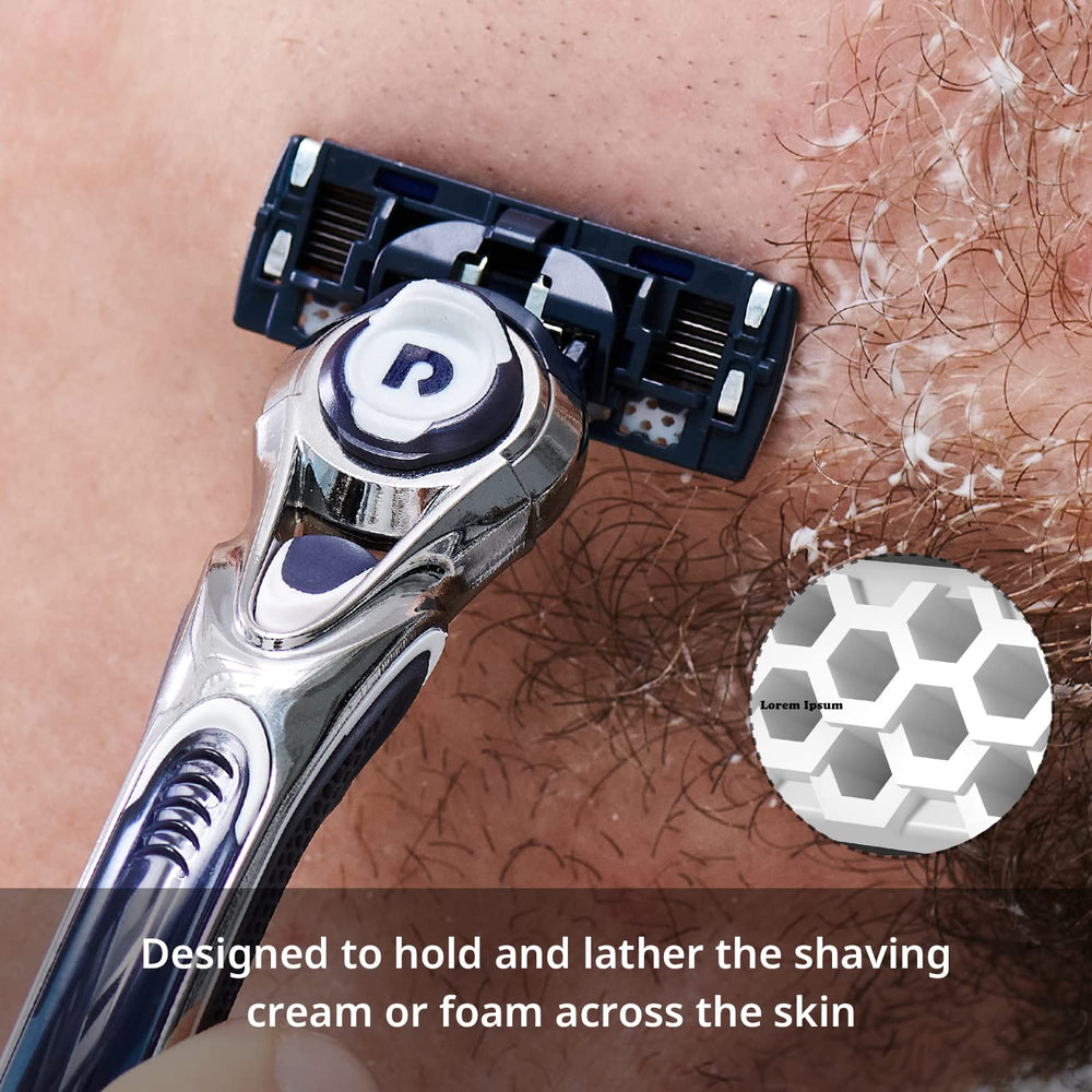 Dorco Pace 7 lames courbes et flexibles pour une coupe précise.