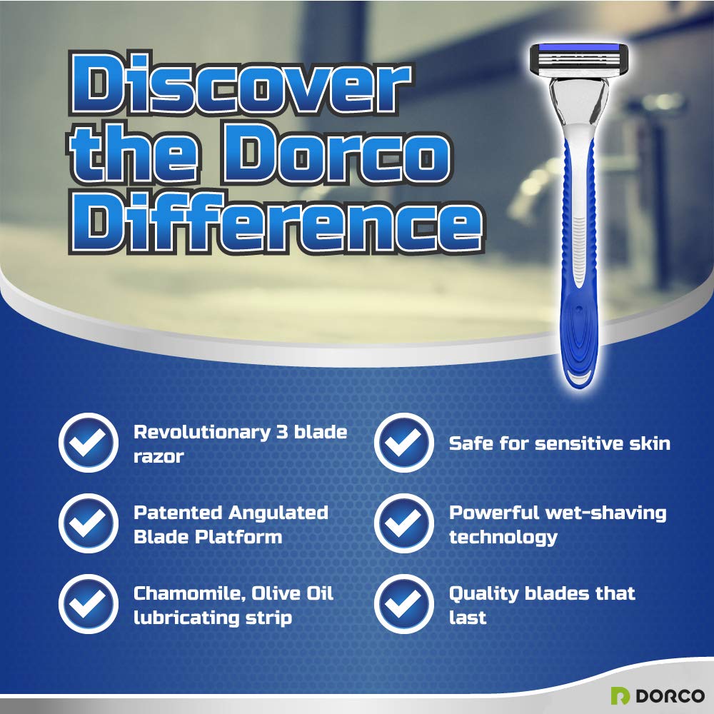 Dorco Pace 3 value pack includes 16 cartridges for long-term use.