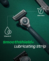 DORCO SLEEK: mango mate de fundición para un agarre seguro durante el afeitado.