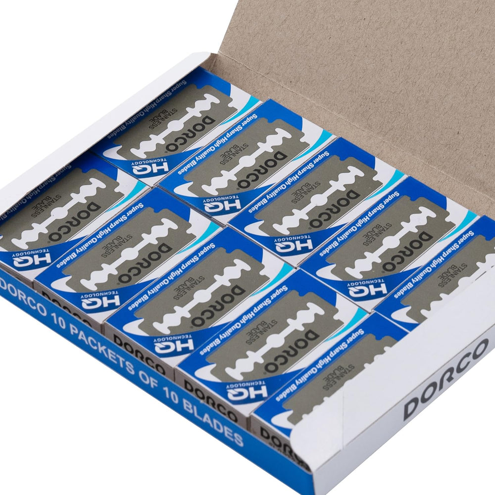 Empaque resistente de las cuchillas DORCO ST300 Platinum para almacenamiento seguro