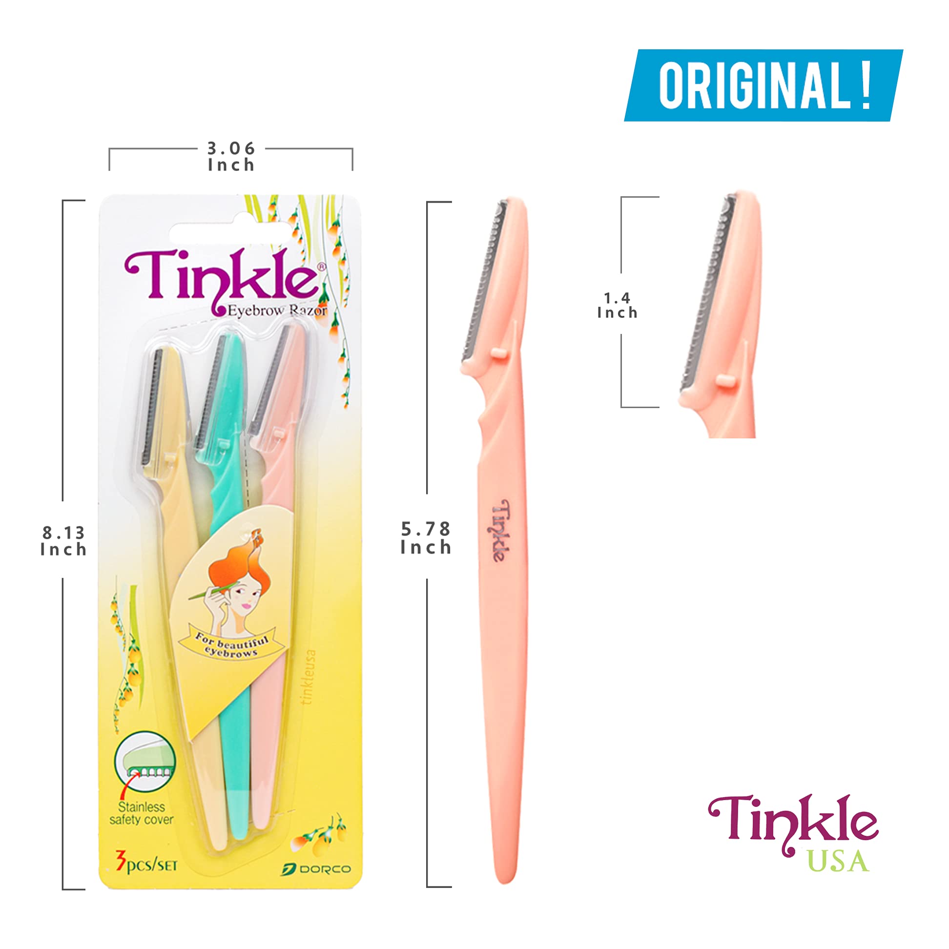 Delineado de cejas Dorco Tinkle rápido con herramienta de precisión