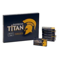 DORCO Titan 100: hojas de doble filo azules para un afeitado suave y duradero