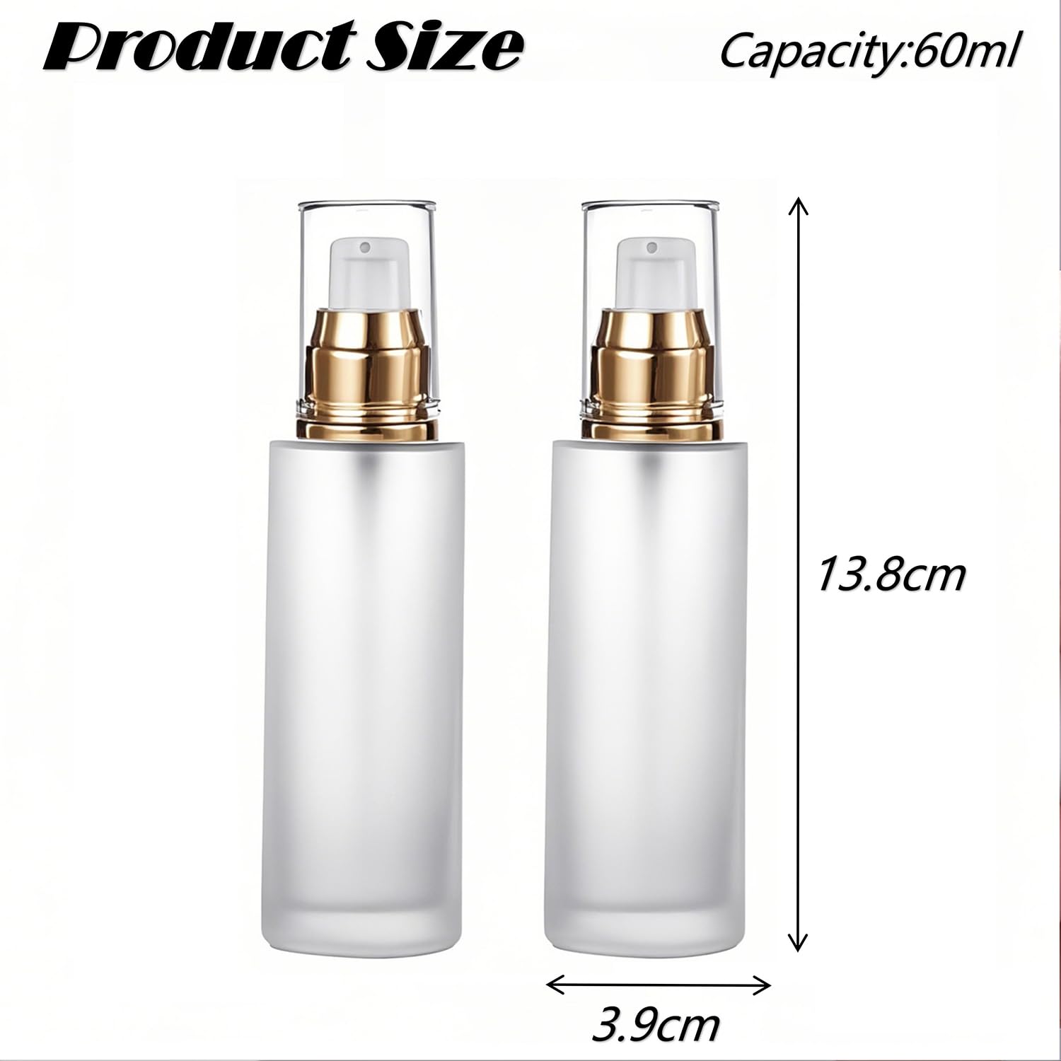 Doromy botella con tapa transparente 60 ml para viaje seguro.